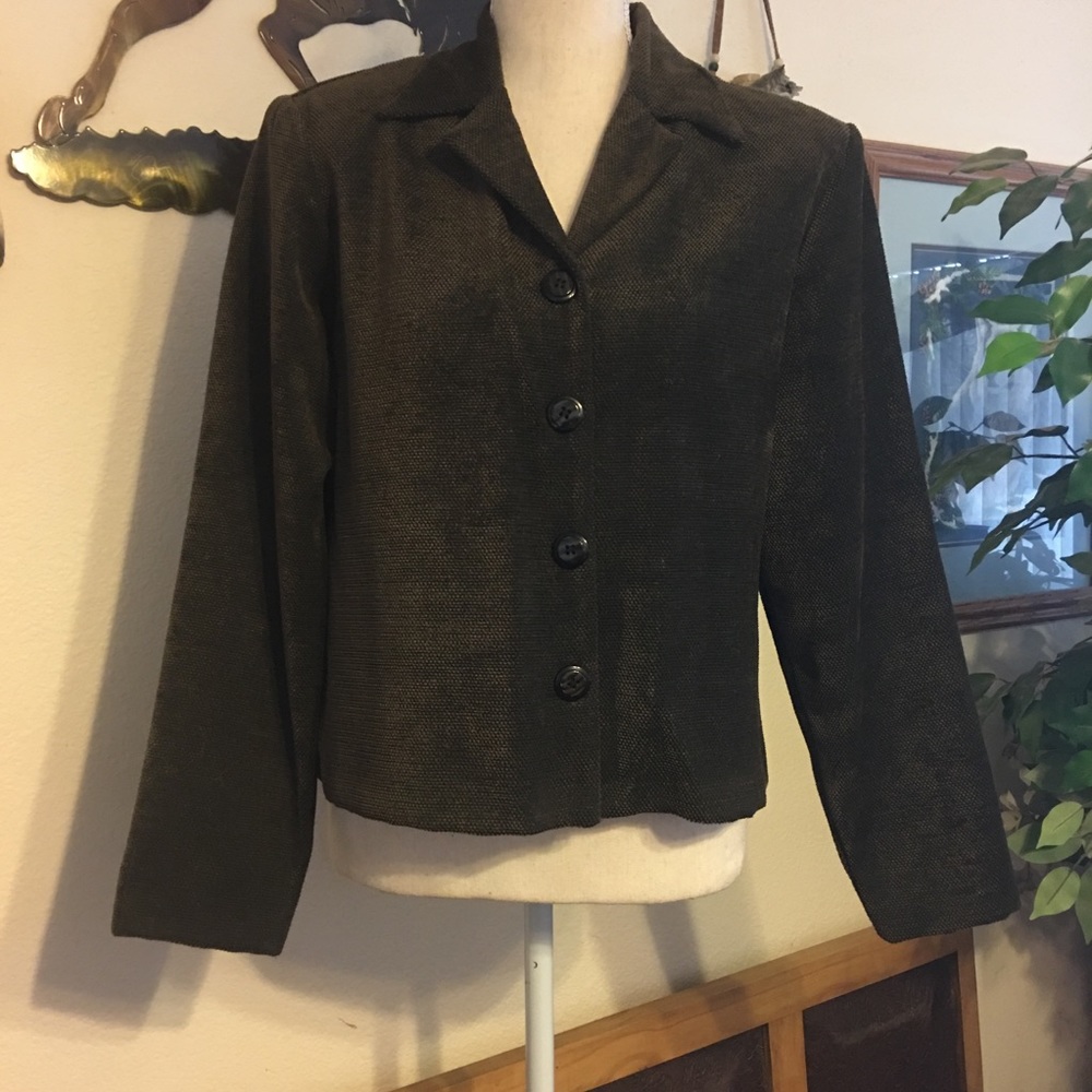 First Option olive green textured jacket M
